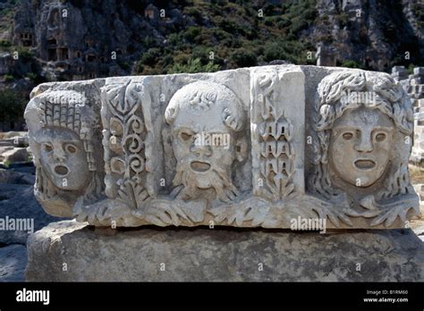 Roman amphitheatre, detail, Myra, Lycia, Turkey Stock Photo - Alamy