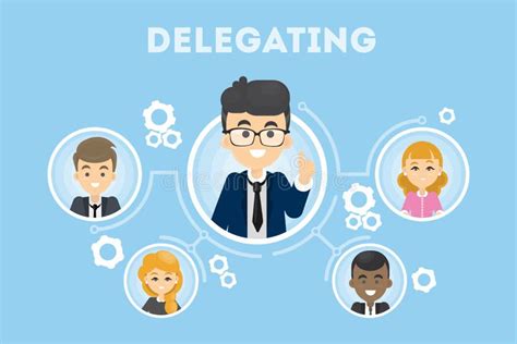 Delegating Business Illustration Stock Vector Illustration Of Corporation Manager 98779421