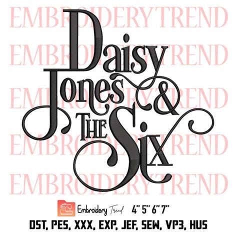 Daisy Jones And The Six Logo Embroidery Classic Rock Embroidery Daisy