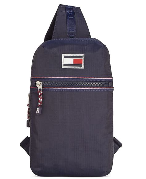 Lyst Tommy Hilfiger Ripstop Nylon Sling Bag In Blue For Men