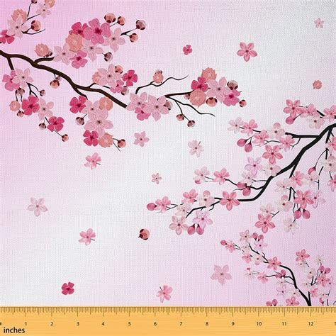 Yst Cherry Blossoms Fabric By The Yard Girls Pink Floral Upholstery