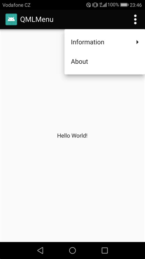Android Java Vs Qt Qml Tutorial 004 Creating A Menu In The Action