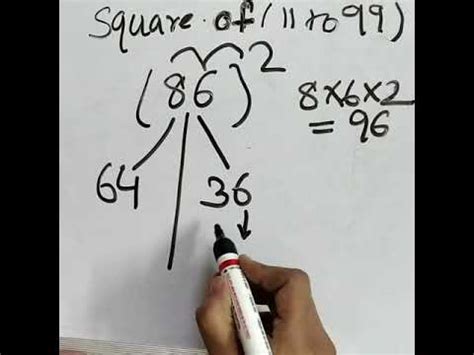 Square Of Any Two Digit Number Simple Trick This Trick Is Useful For