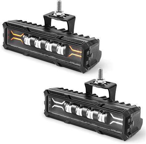 Amgoxcom 6 Inch Led Light Bar 2pcs 36w 4320lm Off Road