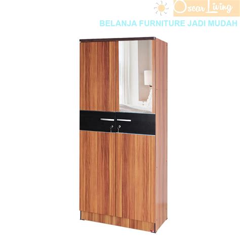 Jual Lunar Lemari Pakaian Lemari Baju 2 Pintu 1 2 Toalet Cermin 2