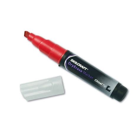 Abilityone 7520015105661 Skilcraft Dry Erase Marker Broad Chisel Tip Red Dozen Each