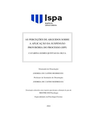 Preench Vel Dispon Vel Repositorio Ispa As Percees De Arguidos Sobre A