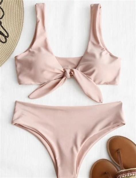 Pink Knot Bikini Bathing Suit Rosa Bikini Bikini Sets Pink Bikini