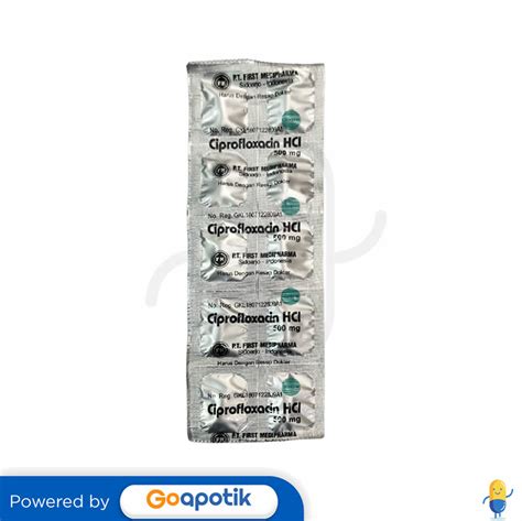 CIPROFLOXACIN HCL FIRST MEDIPHARMA 500 MG STRIP 10 KAPLET Kegunaan