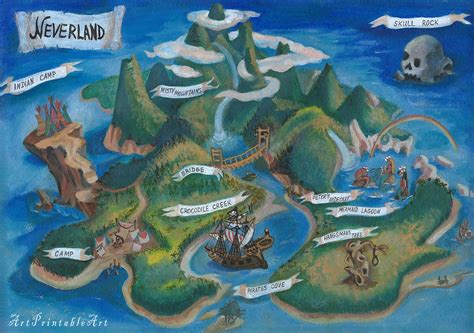 Nederland Map Funny Disney Pictures Neverland Map Peter Pan Art My Xxx Hot Girl