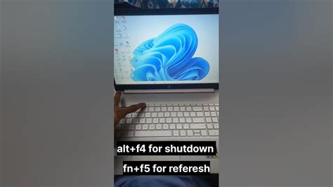 short keyboard fn+f5 for refresh and alt+f4 and click enter for shutdown #laptop #short video # ...