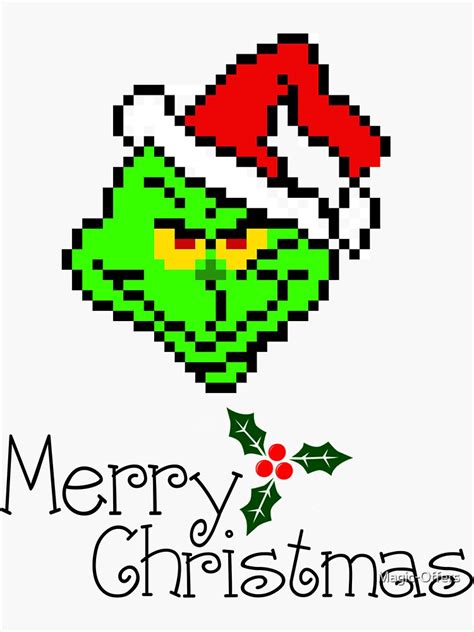 "Merry christmas mr grinch" Sticker for Sale by Magic-Offers | Redbubble