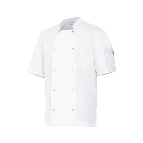 Chaqueta Cocinero Manga Corta Automatico 405205 7 Blanco VELILLA