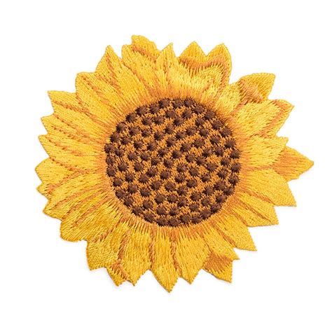 Sunflower Iron On Patch Applique Kids Flower Applique Diy Etsy