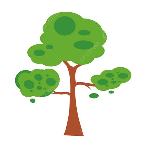 Planta De árbol Grande Verde De Dibujos Animados Lindo Png Encantador Dibujos Animados Verde