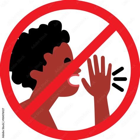 No Shouting Swimming Rule Sign Stock Illustration Adobe Stock