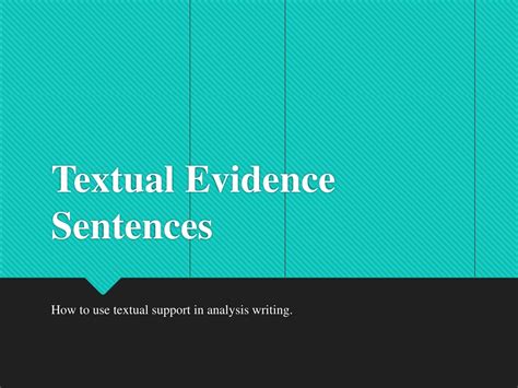 Textual Evidence And Interpretation Definition Joinpolk