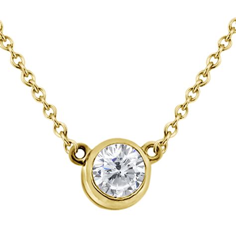 Bezel Set Solitaire Pendant Setting In 14k Yellow Gold Dypb14y