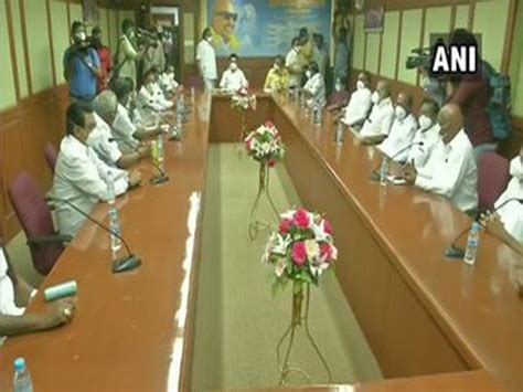 Chennai Dmk Leaders Meet At Party Headquarters Under Mk Stalins