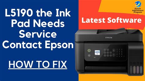 Epson L The Ink Pad Needs Service Contact Epson January