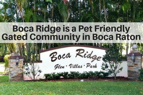 Boca Ridge is a Pet Friendly Gated Community in Boca Raton FL | Boca ...