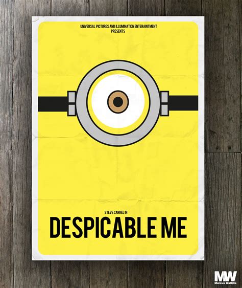 Despicable Me Movie Poster Minimalistim Art Design Disney Pixar