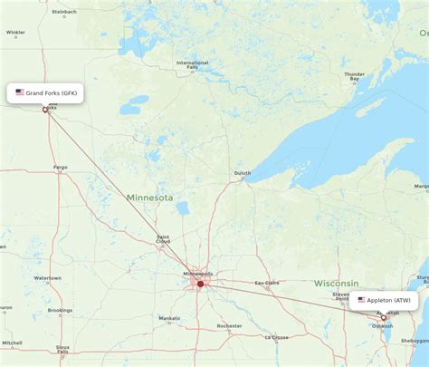 Flights From Grand Forks To Appleton Gfk To Atw Flight Routes