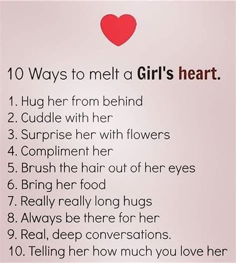 10 Ways To Melt A Girl S Heart Pictures Photos And Images For