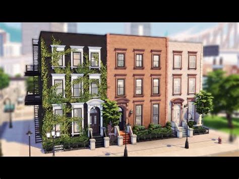 New York Townhouses Brownstone Sims 4 Speed Build Stop Motion Artofit