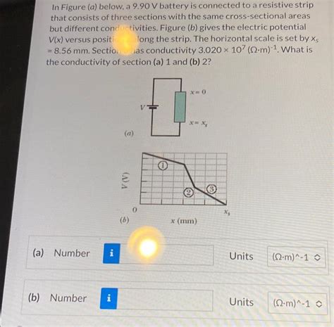 Solved In Figure A Below A V Battery Is Connected To Chegg