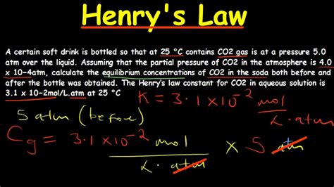 Henrys Law Of Solubility Youtube