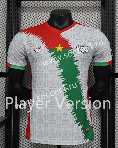 Player Version Burkina Faso White Thailand Soccer Jersey Aaa