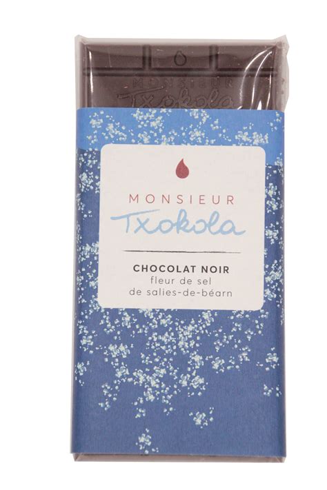 Monsieur Txokola Tablette chocolat noir Fleur de Sel Salies de Béarn