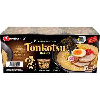 Nongshim Tonkotsu Ramen Premium Noodle Soup, Rich Pork Broth, 3.56 oz ...