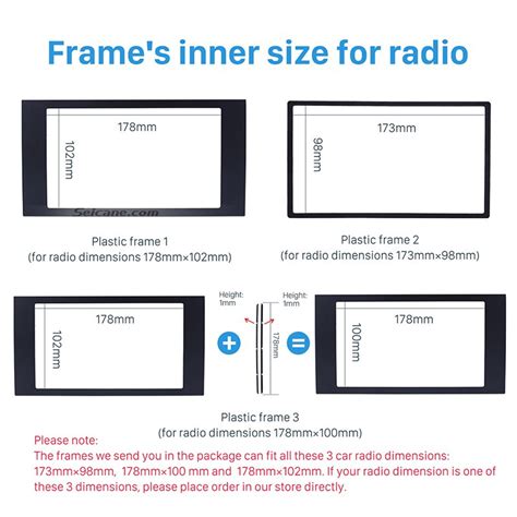 Seicane Double Din Autoradio Fascia Pour Ford Grandado