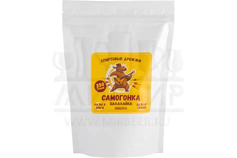 Спиртовые дрожжи "Самогонка Балалайка Мишка", 250 г. купить в Санкт ...