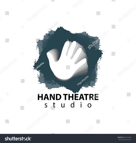 Set Plastic Hands Theater Studio Logo Stock Vector Royalty Free