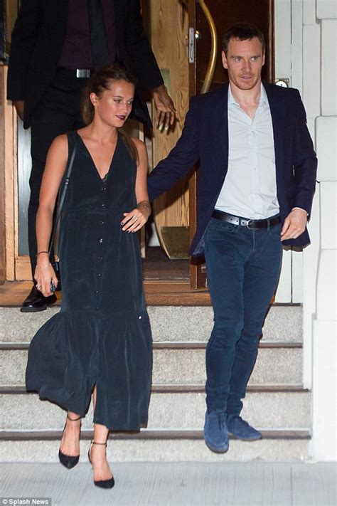 Alicia Vikander Dons Low Cut Velvet Dress For Date With Michael Fassbender In New York Daily