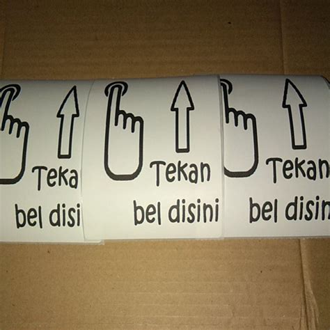 Jual Stiker Tekan Bel Disini 3 Pcs Shopee Indonesia