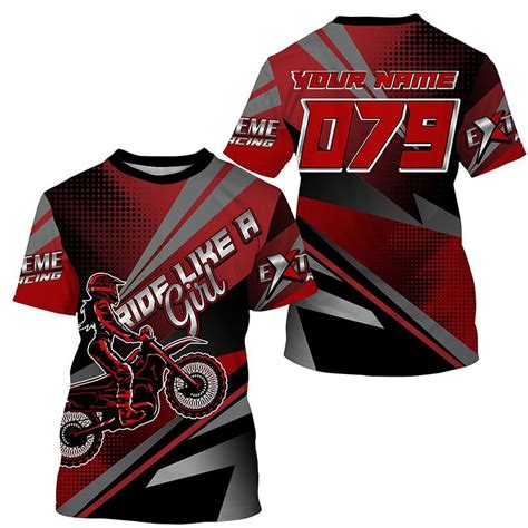 Youth Adult Dirt Bike Jersey Custom Motocross Racing Upf30 Red Off