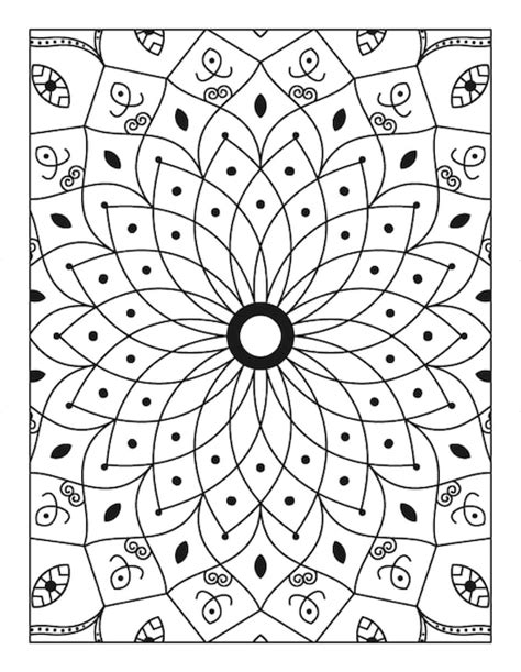 Premium Vector | Mandala coloring pages KDP for adults