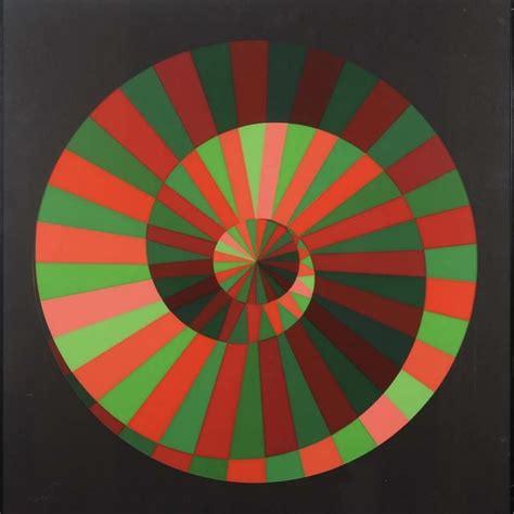 VICTOR VASARELY Olympia Spirale grande sérigraphie originale signée 1972