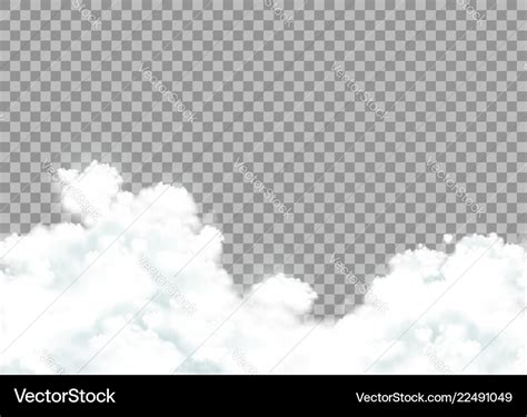 Clouds Isolated On A Transparent Background Vector Image