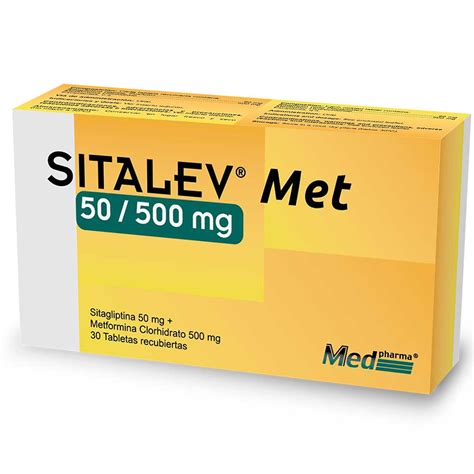 SITALEV MET 50MG 500MG 30 TABLETA Distribuidor De Med Pharma