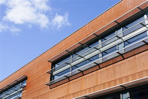 Rusted Corten Steel Panels Cladding Facade Of A Modern Design House