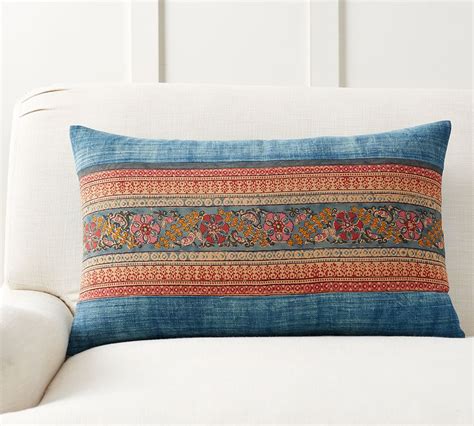 Zazie Pieced Lumbar Decorative Pillow Cover Pottery Barn