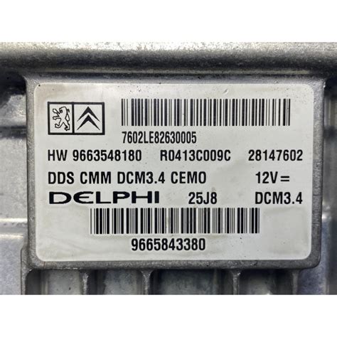 Ecu Motor Delphi Dcm R C C Psa Hw Sw