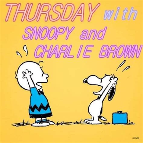 Thursday With Snoopy And Charlie Brown Pictures Photos And Images For