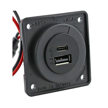 12V USB A C Socket Outlet Berker Integro