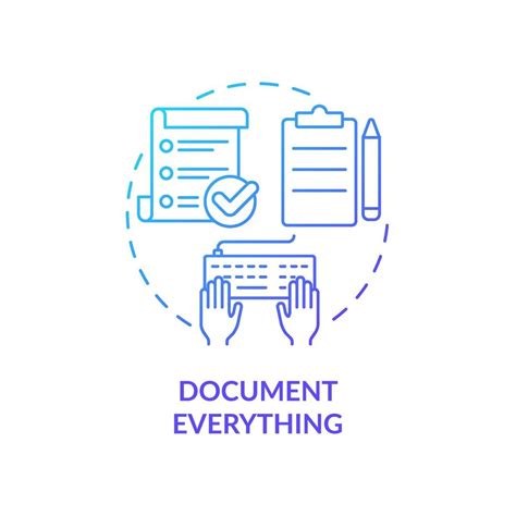 Document Everything Blue Gradient Concept Icon Effective Communication Management Abstract Idea